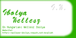 ibolya wellesz business card